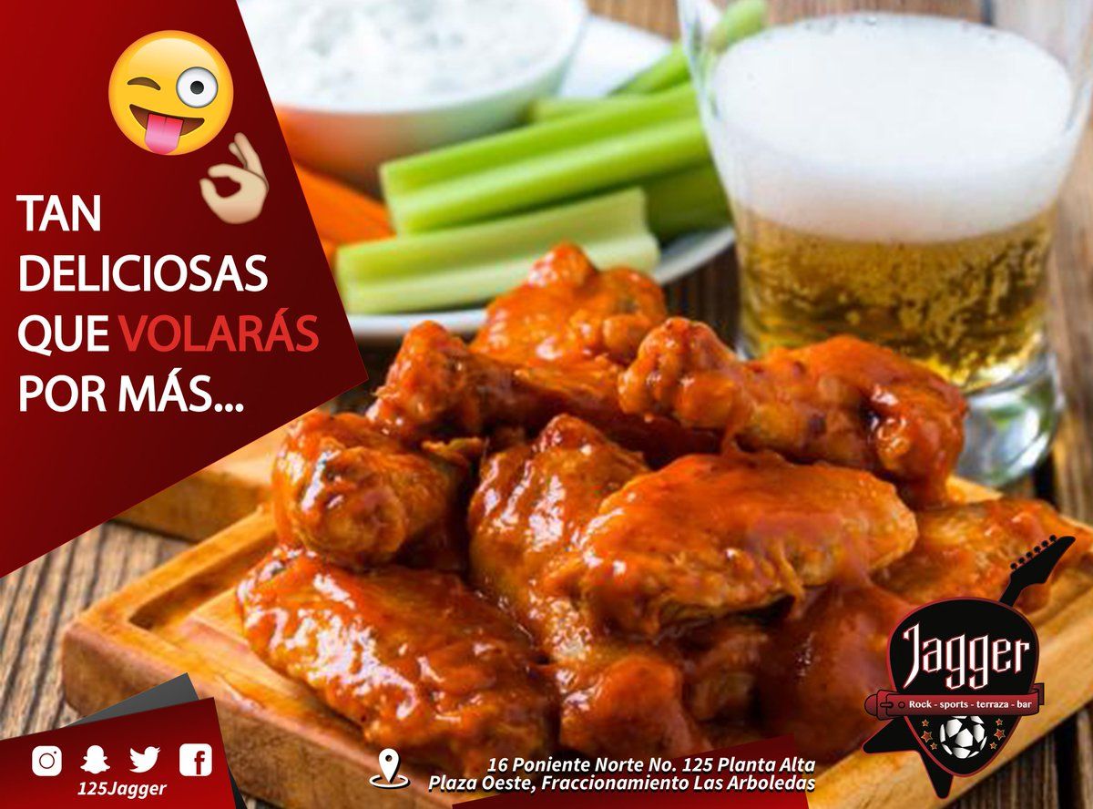 125Jagger's tweet photo. Es literal... después de probarlas nunca las olvidaras!!! 😎👍 #Jaggerismo #Tuxtla #Rock #Sports #Bar https://t.co/Ck3MyXKxct