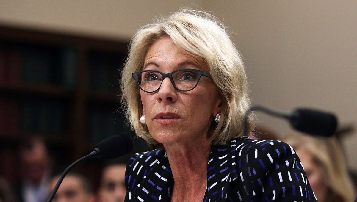 TheOnion's tweet photo. Betsy DeVos Argues Issue Of Guns In Schools Should Be Fully Left Up To Individual Shooters https://t.co/VhUWB9L9f0 https://t.co/BCvzNhUBqq