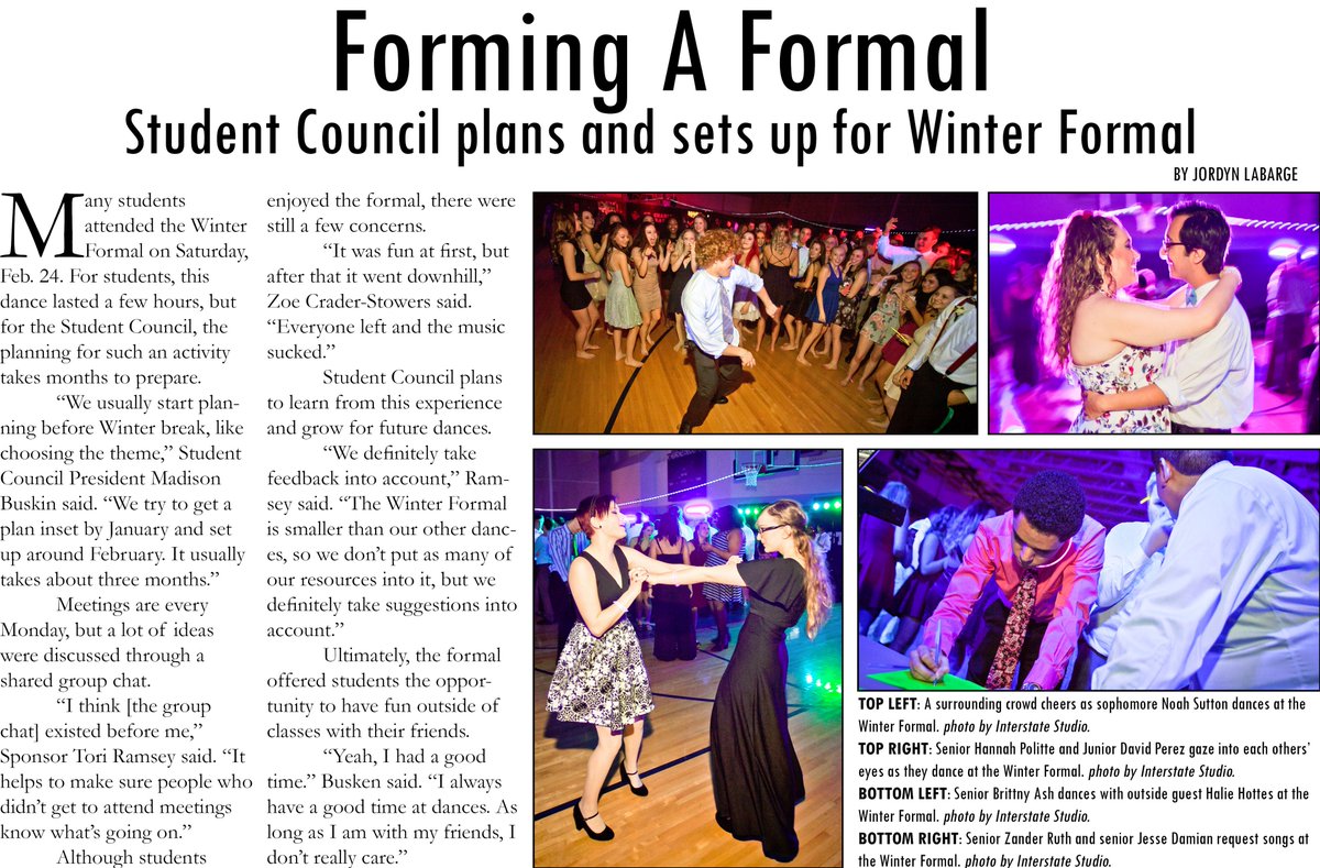 SCHSpublication's tweet photo. SCHS StuCo created a Snow Ball for the winter formal. Here are the details. https://t.co/vEpcKxibW7