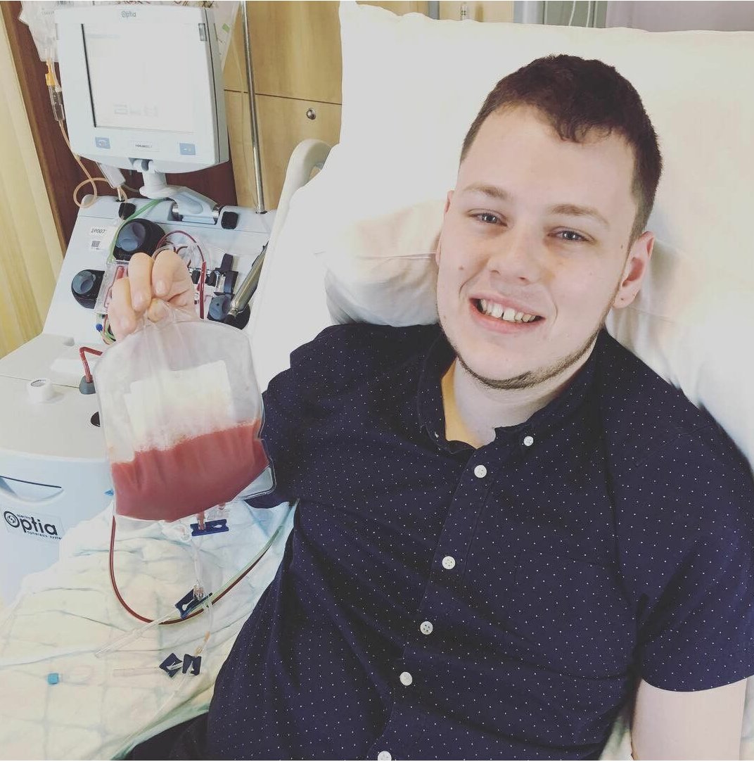 AnthonyNolan's tweet photo. 'I donated because I could! The Anthony Nolan team made it so easy, arranging my travel and nurse visits so I didn't have to worry about a thing!'

- Jack, stem cell donor

Join the register today and be a lifesaver like Jack: https://t.co/3e4ZuKkBfX 👍💪 https://t.co/guGl54jQoP