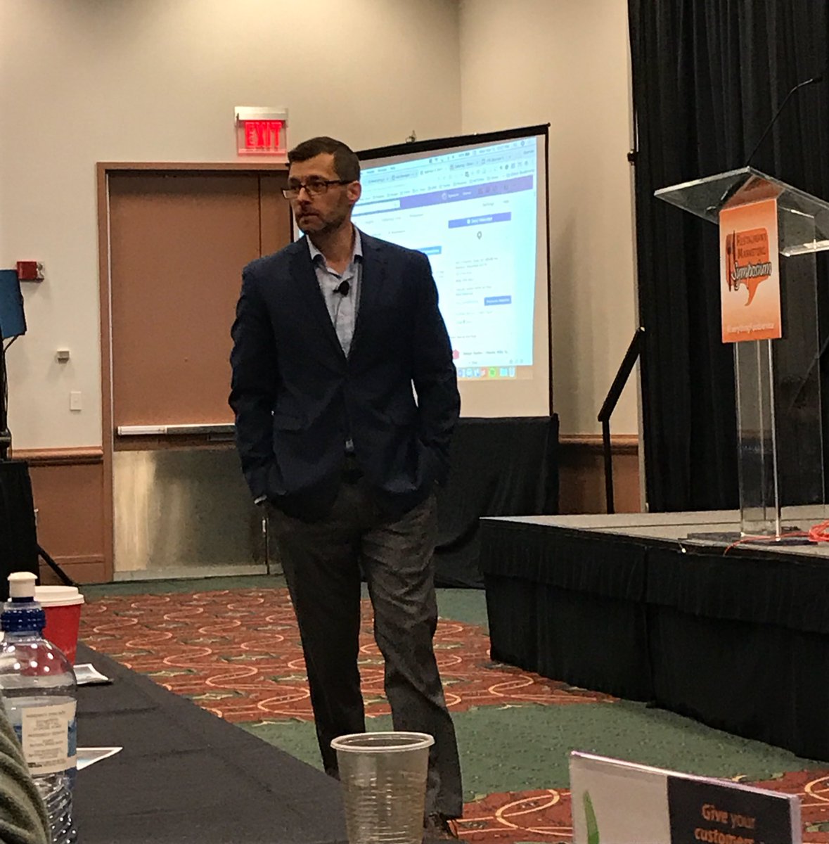 EllyDeutchMoody's tweet photo. Always great seeing the humbling and wickedly smart @spencerXsays speak, who instead of presenting irrelevant slides is using his time to answer any and all questions from the audience on social media at #MFE2018 https://t.co/UlGgAKUFmE