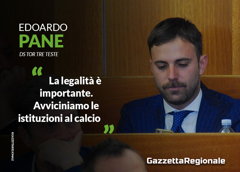 #Sportelegalità Il ds della <a href="/Tor3teste/">Tor tre Teste</a> Edoardo #Pane