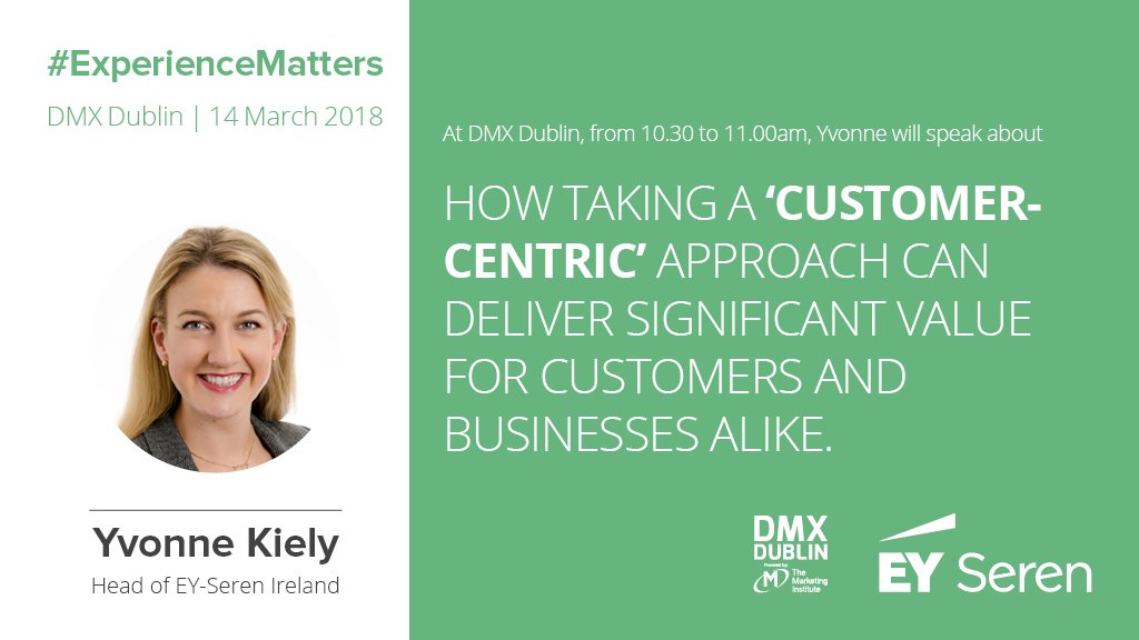 EY_Ireland's tweet photo. To keep-up with developments in digital and changing customer behaviour, every business decision must answer the question ‘what is best for the customer?’ 
-Yvonne Kiely, keynote speaker #DMXDublin #ExperienceMatters 
https://t.co/h4WoAcBBPb https://t.co/cAHP33YfIB