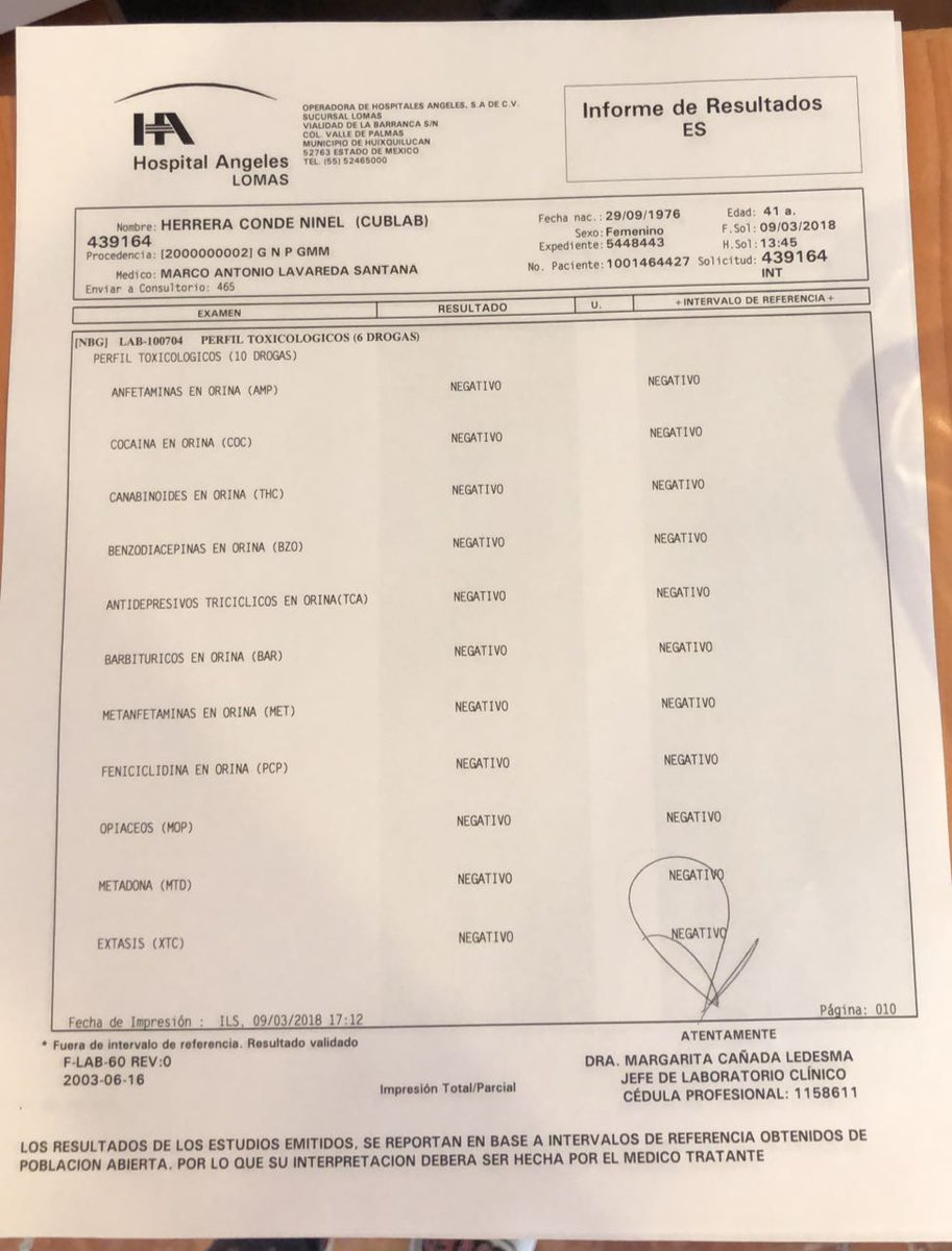 TvsEspectaculos's tweet photo. .@Ninelconde difunde dos estudios donde arroja negativos a consumo de cocaína, esto para contrarrestar supuesto resultado de pericial practicado por el Instituto de Ciencias Forenses donde aparentemente la actriz dio positivo.  Aquí las pruebas del #bombonAsesino. https://t.co/Wtcn80I5yn