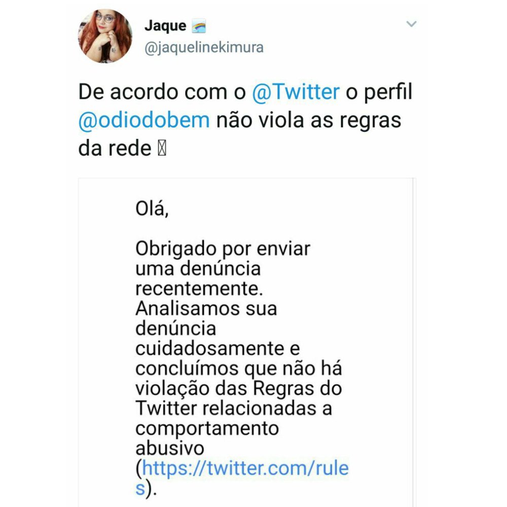 "É um absurdo o Twitter não banir um perfil que somente tira prints do que nós mesmos falamos" 😍😱