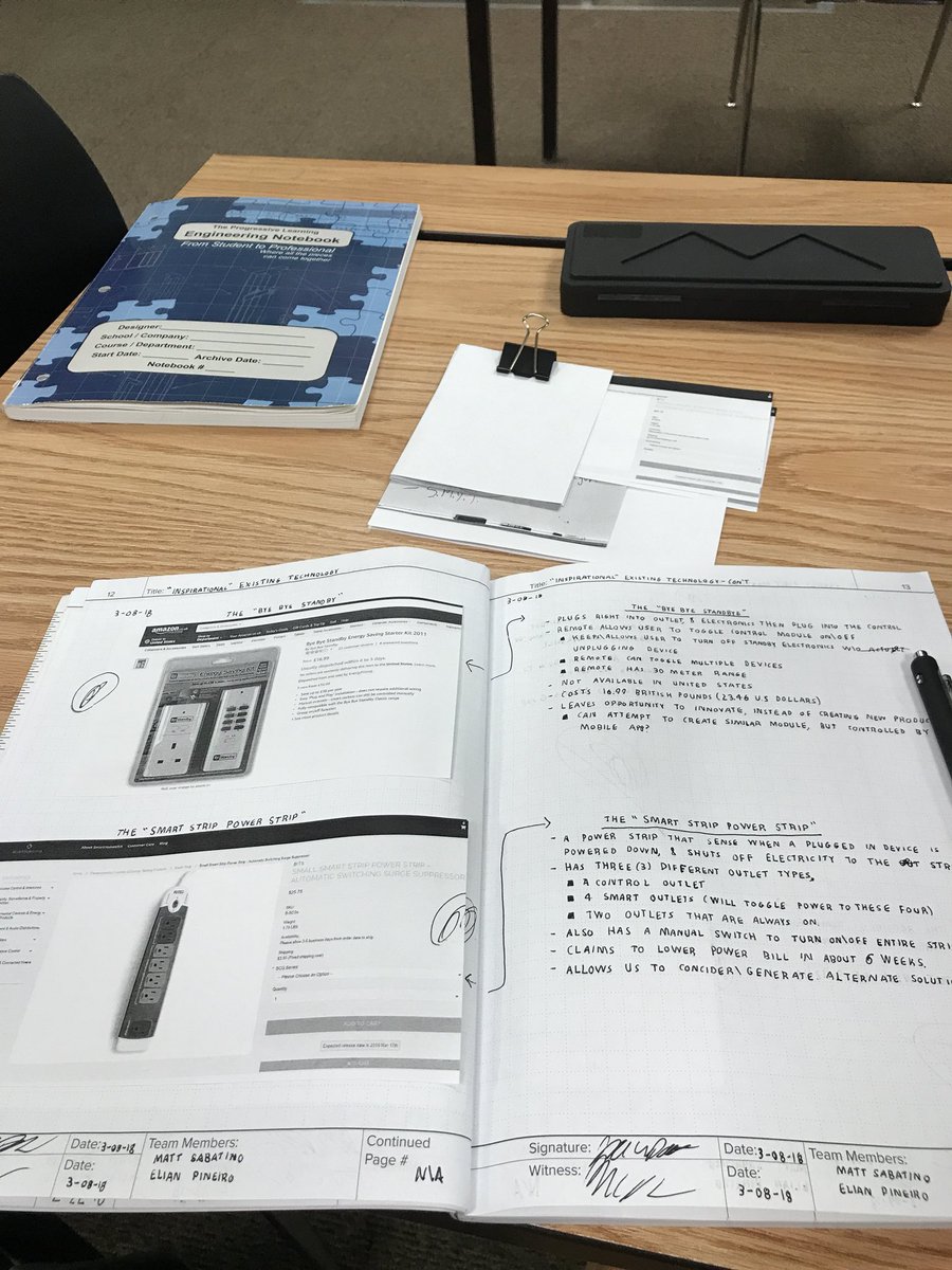 TheSquare20's tweet photo. Preparing our engineering notebooks for our second teacher meeting!  #TheFHSSquare #BASDproud @PLTWorg EDD https://t.co/heYiWrWBd4