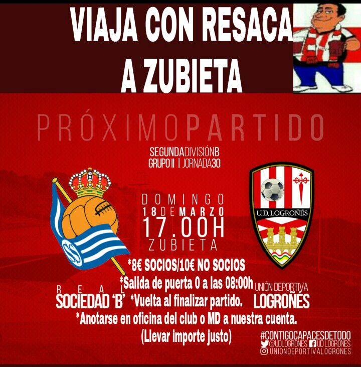 Jornada 30; Real Sociedad B vs UD LOGROÑES. Domingo 18 de Marzo a las 17:00h (TELEVISADO EN YOUTUBE) DYH0-1bW4AUvIGr