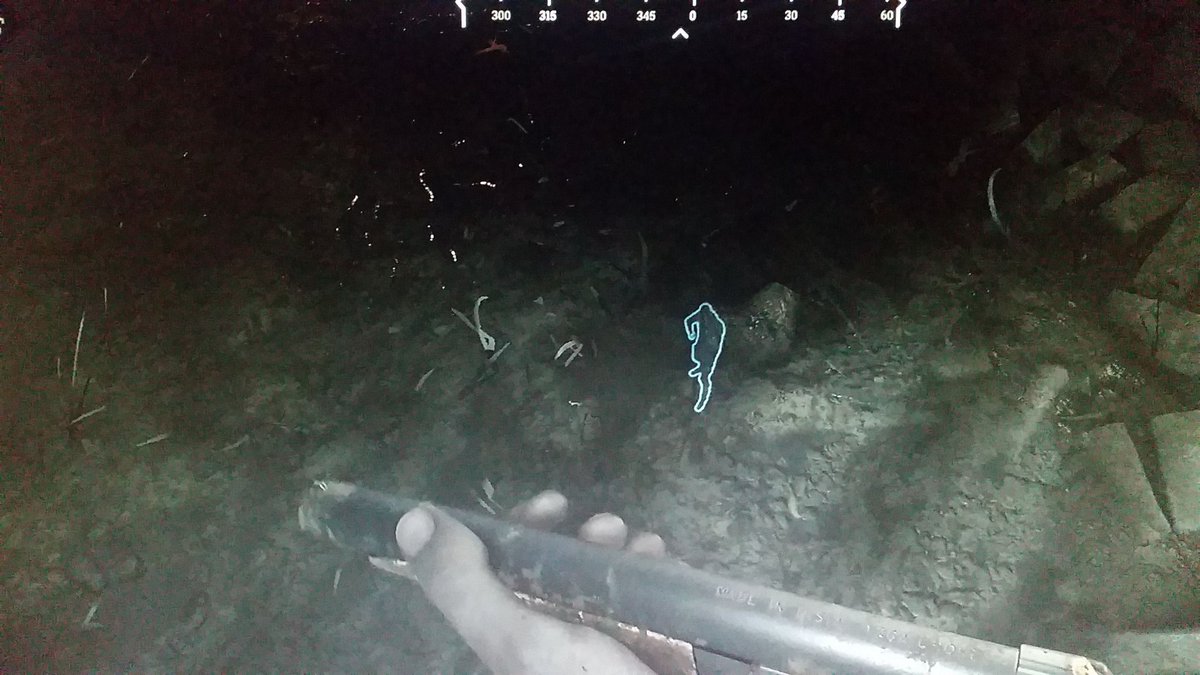 GI_Joey_'s tweet image. Picture 1: @firgunofficial down below. Picture 2: Me above the ground. This happend at the same time and match on @HuntShowdown ...... #Netcode #Lag Its a mystery 😂