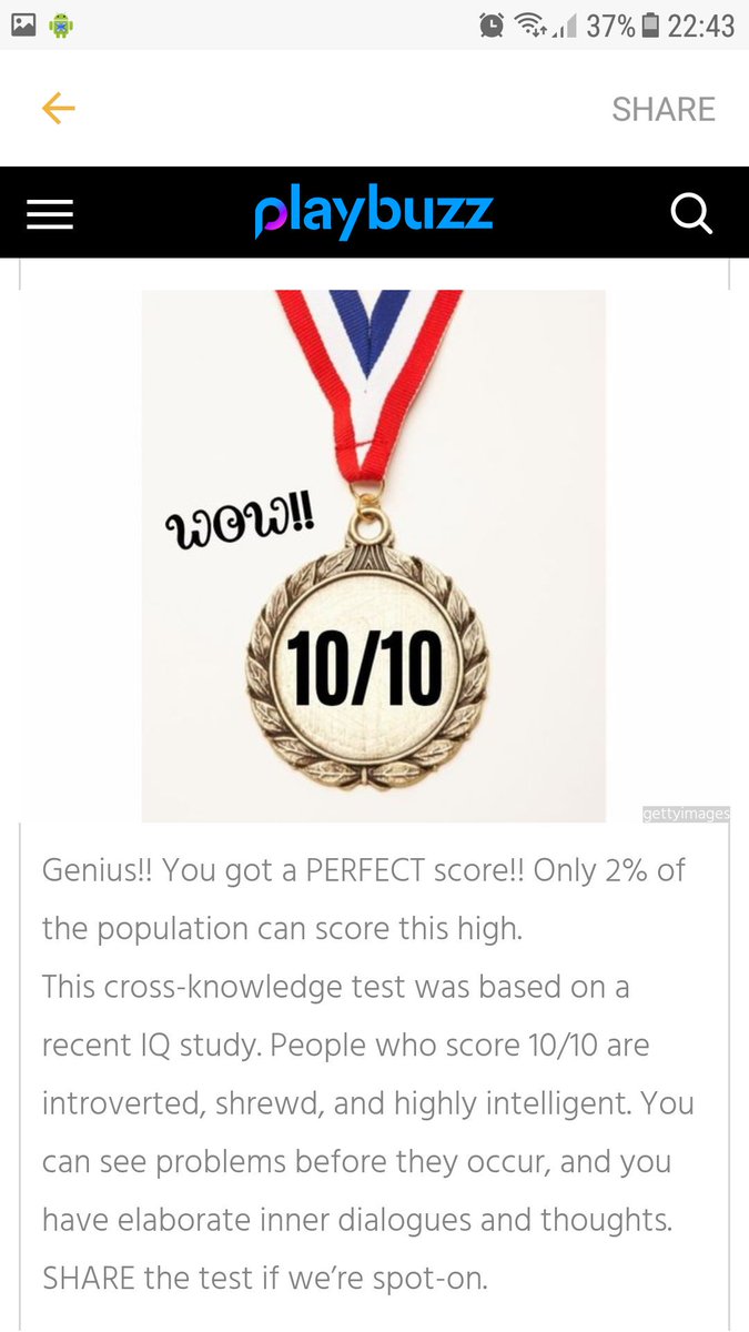 w_o_o_d_s_y's tweet image. Yes I'll take that @playbuzz apparently I'm a genius 🤔 #IQTest #Genius #Playbuzz