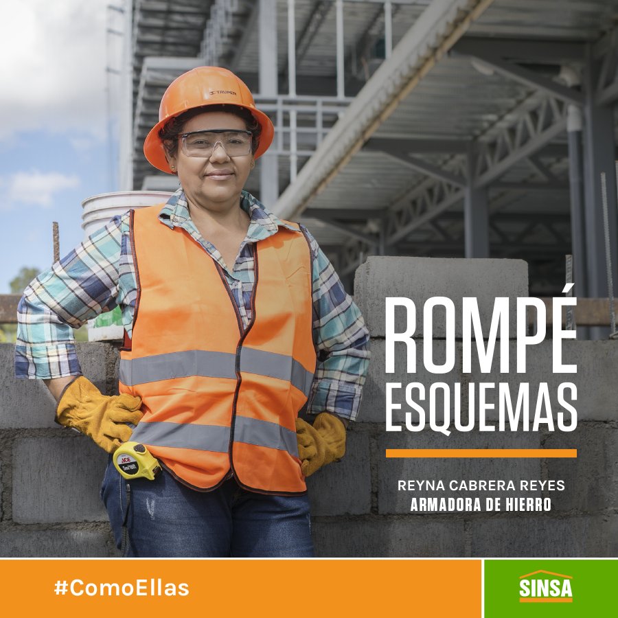 SinsaNicaragua's tweet photo. Porque hoy las mujeres realizan labores que antes sólo los hombres hacían. Hoy son maestras de obra, electricistas y carpinteras, una de ellas es Josefina Reyes, armadora de hierro desde hace 22 años. 👏🙋‍♀️💚#RompeEsquemas #ComoEllas #8M https://t.co/slody0jofd
