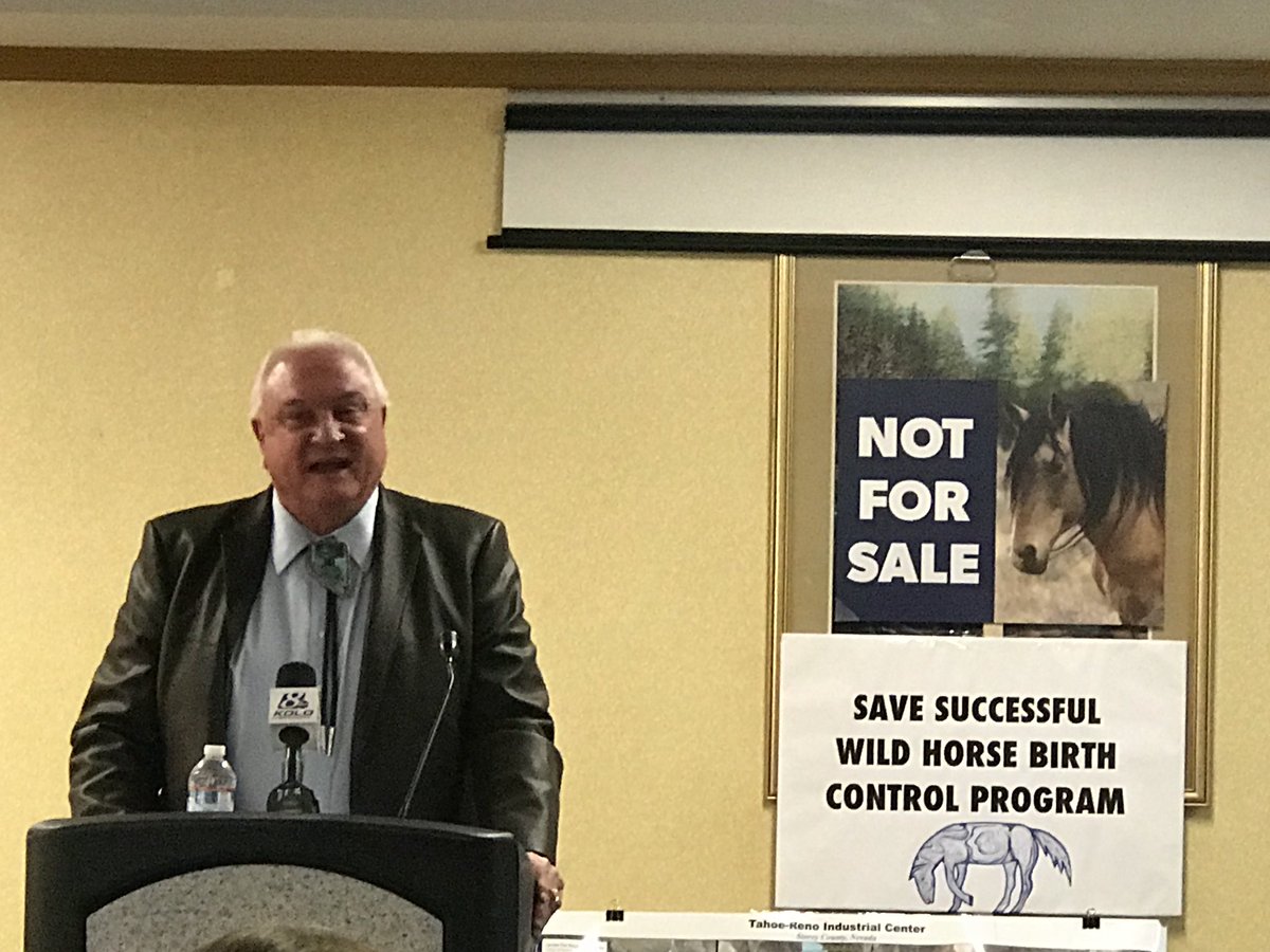 FreeWildHorses's tweet photo. Thank you to Lance Gilman, Nevada business leader, County Commissioner and director of the Tahoe Reno Industrial Center (TRI) for standing with the Virginia Range horses and supporting AWHC's efforts to save them. #SaveVRMustangs https://t.co/xtcmwEnRYi
