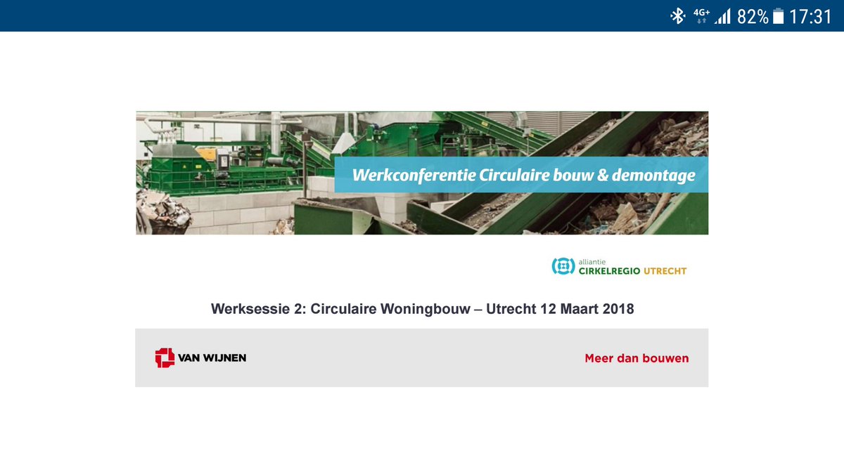 DickvanGinkel's tweet photo. Vanmiddag voor @VanWijnenGroep tijdens het #symposium  "circulaire bouw en demontage" in #Utrecht een bijdrage mogen leveren, waarbij de #overvolle zaal een #sneakpeak kreeg in de ontwikkelingen van de @fijnwonen #circulaire woning welke binnenkort officieel wordt gepresenteerd https://t.co/HY0QkDRB58