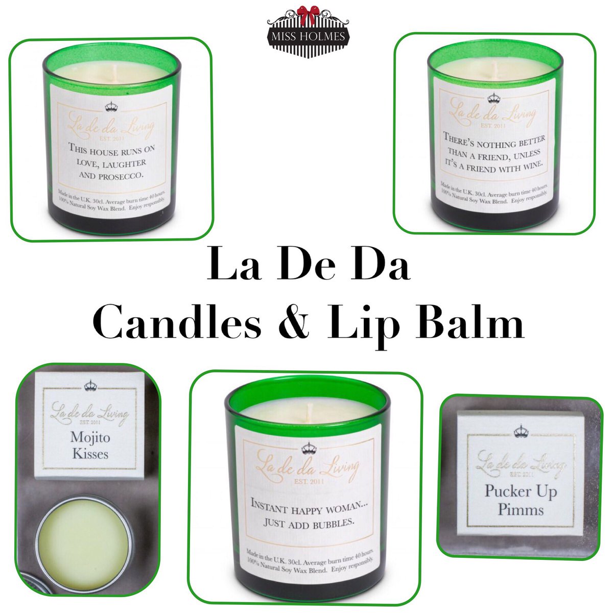 missholmesbarry's tweet photo. ⭐️ La De Da! ⭐️
Luxury Soy Wax Blended Candles and Fun Lip Balms💋 At Miss Holmes! #candle #soy #lipbalm #luxuary #missholmesbarry https://t.co/gmcQTLR4vJ