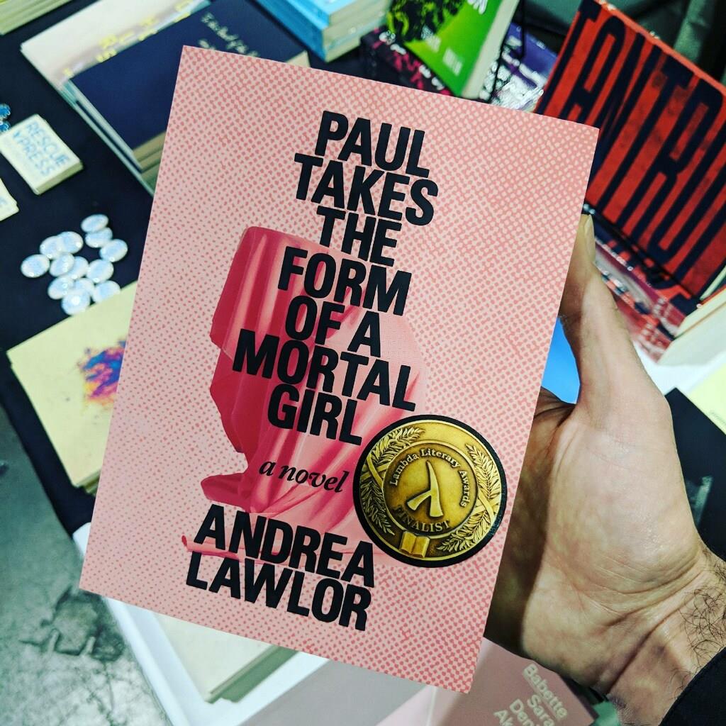 rescuepress's tweet image. 🏆🏆🤩🤩#paultakestheformofamortalgirl is a #lambdaliterary finalist! Thanks to @LambdaLiterary for recognizing the work of the amazing #andrealawlor