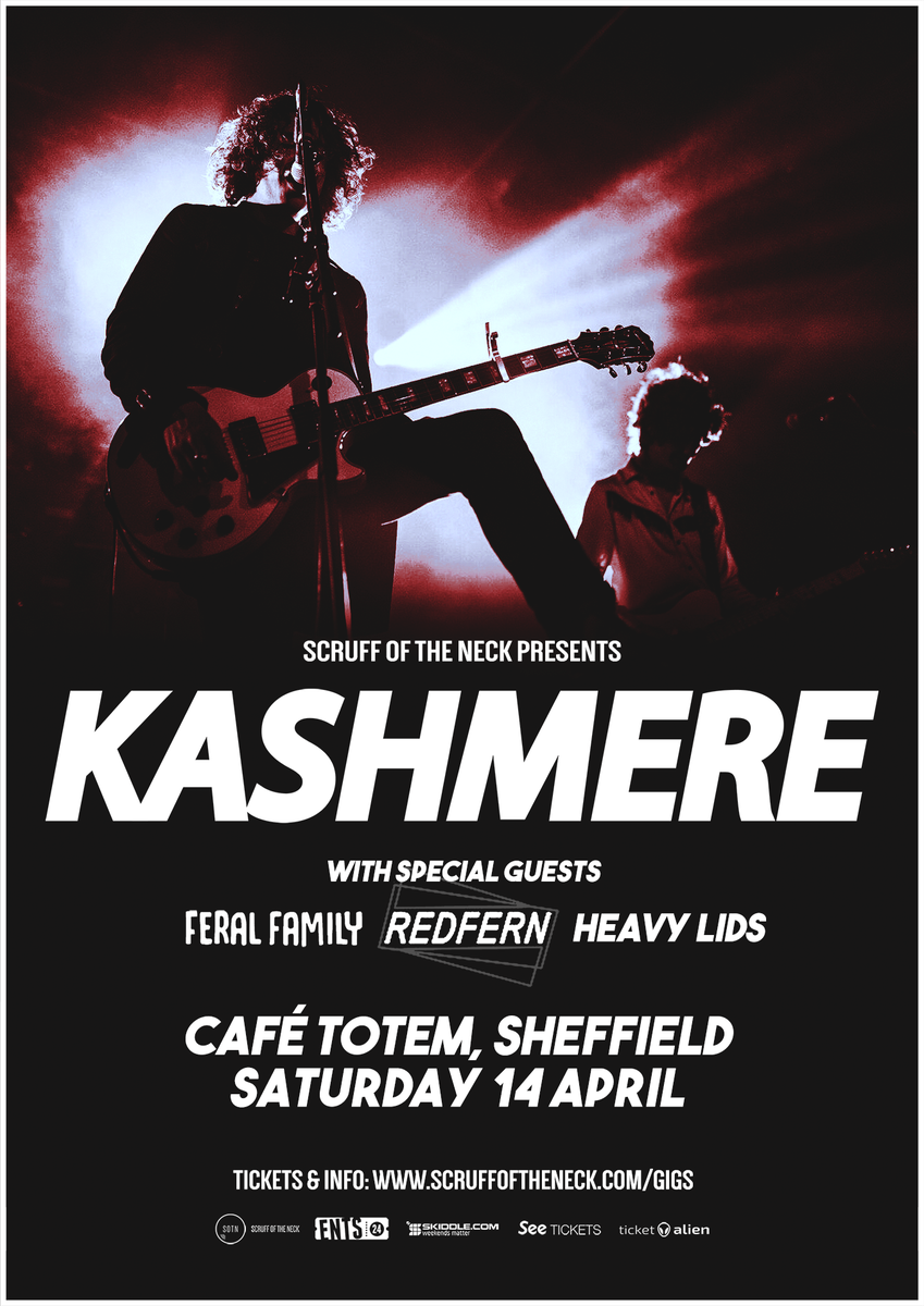Redfernlads's tweet photo. 💥SHOW ANNOUNCEMENT💥
We're very happy to announce that we'll be main support for Stockport's @kashmereband at @cafetotem, Sheffield on Saturday 14th April! Tickets are on sale now at: https://t.co/VUBkM4fB9s. @SOTNRecords #sheffield #MusicMonday #NewMusic #indiemusicuk https://t.co/umyAqXpjiG