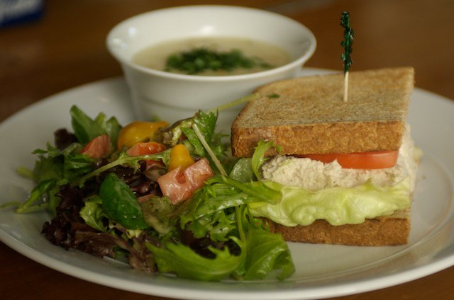 For a lighter lunch we turn to our classic Egg Salad Sandwich. Served with lettuce and tomato, perfect to pair with soup or salad.