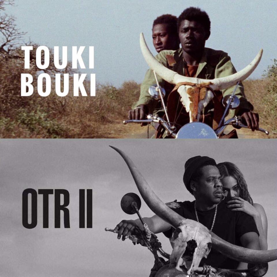 ajindey's tweet photo. Inspired by a scene from Djibril Diop Mambéty's 1973 film Touki Bouki. I hope Jay and B gave credit to Djibril Diop Mambéty and also give some $$$ to the family.  #SenegaleseFilmInspiration https://t.co/R1UibkWgUz