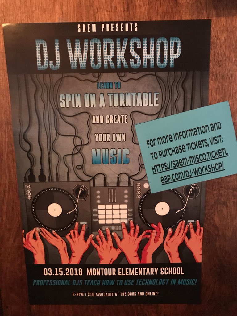 DJ workshop this Thursday!!! Come check it out at the montour elementary school! 🎧🎼🎤<a href="/MontourSAEM/">Montour SAEM</a>