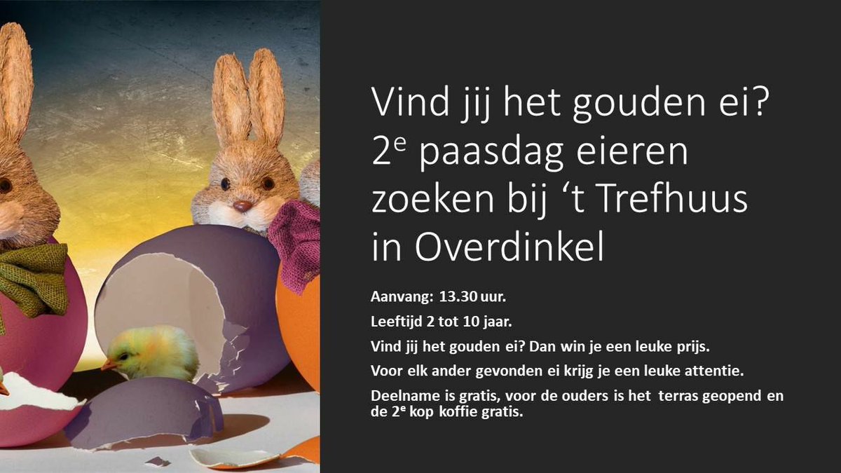 2 e Paasdag na ontbijt/brunch met de kids naar Overdinkel ! Dus.......even in de agenda !