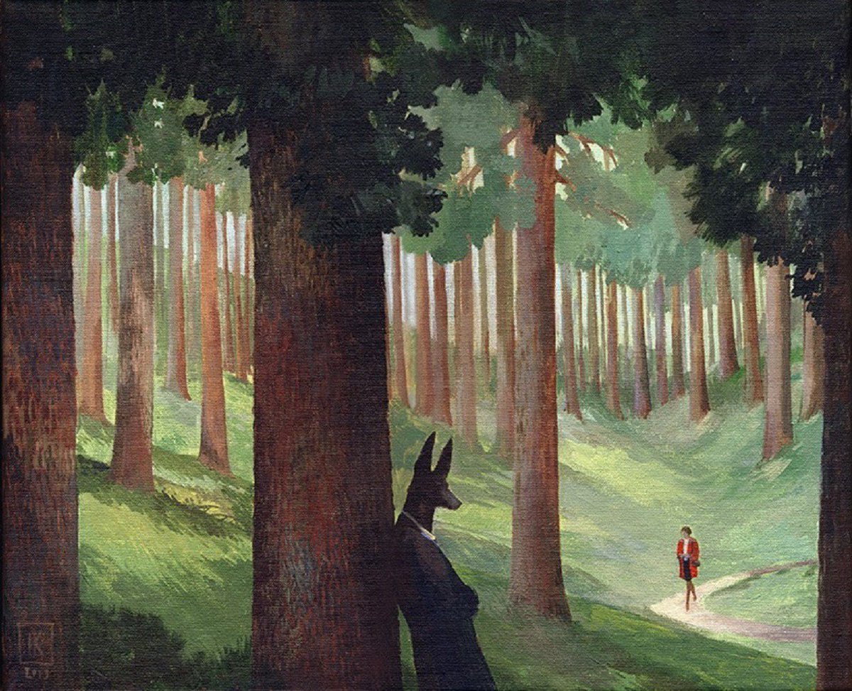 MenschOhneMusil's tweet photo. Joanna Karpowicz (Polish, b. 1976), Anubis and Spring Wood, 2015. https://t.co/c9VhGrtuC8