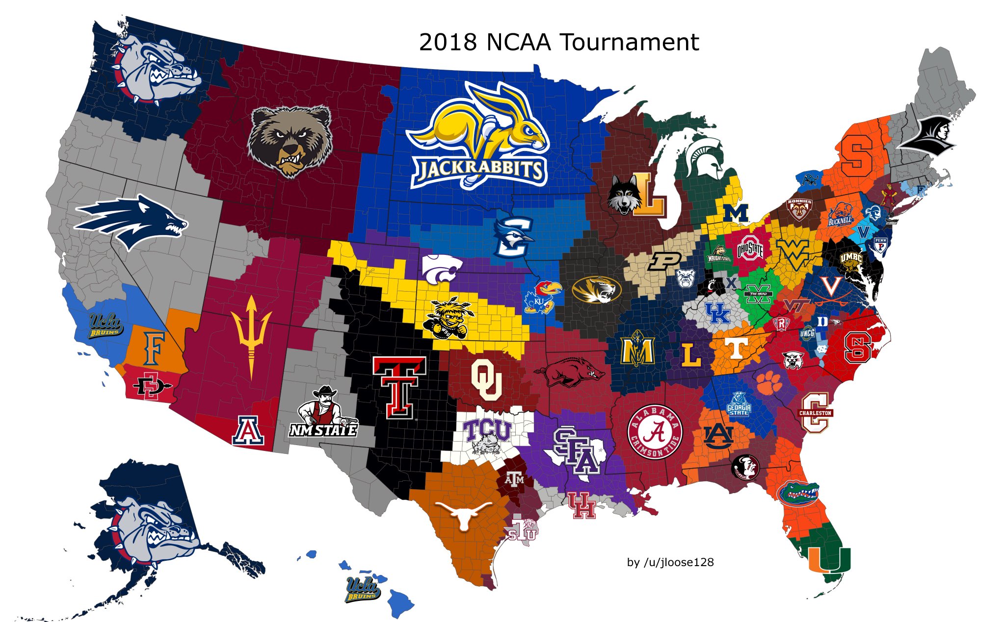 Ncaa Team Logos Map