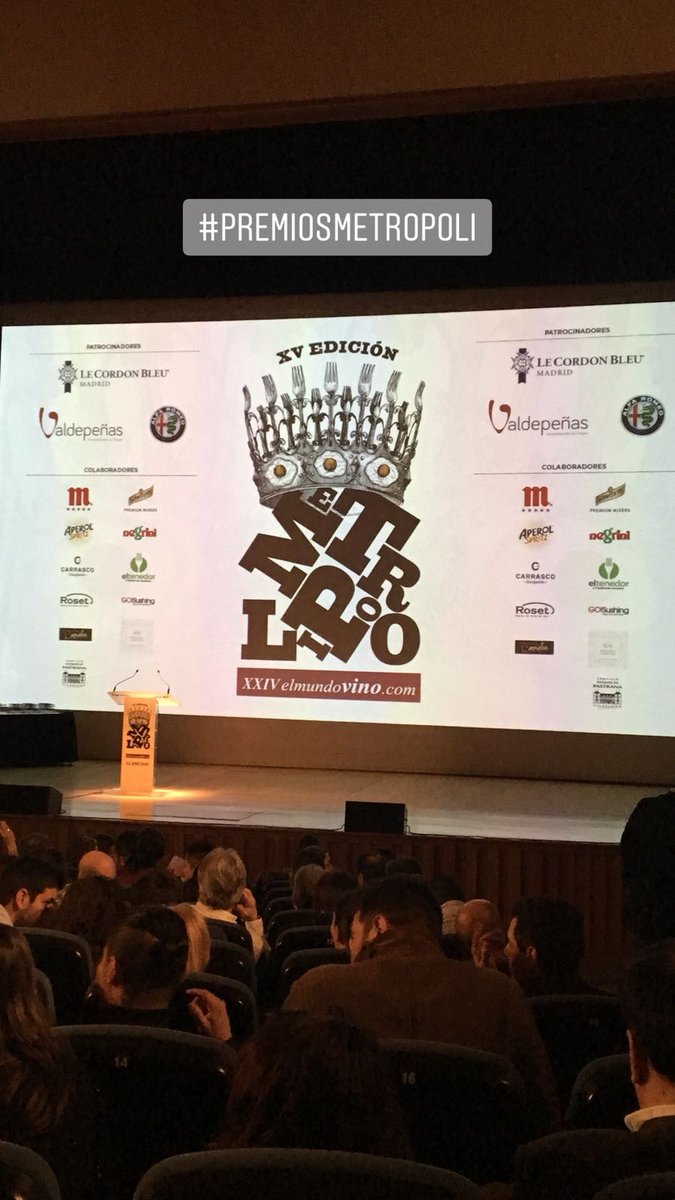 Metropoli_EM's tweet photo. Estamos celebrando la gala XV gala de Premios Gastronómicos de La Luna de Metrópoli. #PremiosMetrópoli
Esta es la lista completa de ganadores:
https://t.co/POwAzU6cst https://t.co/pSvuw1s2pb
