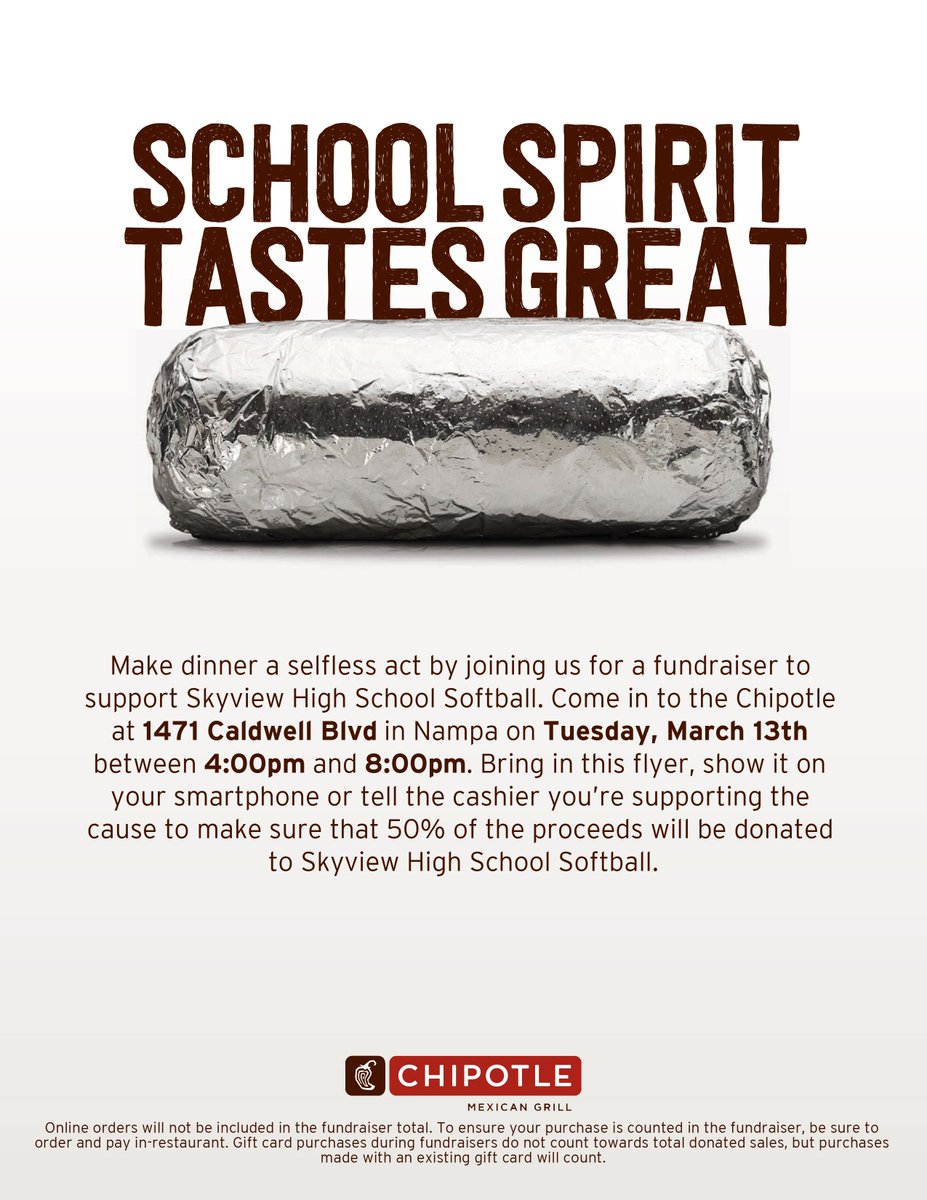 Come out and support Skyview Softball tomorrow night for Dinner.
