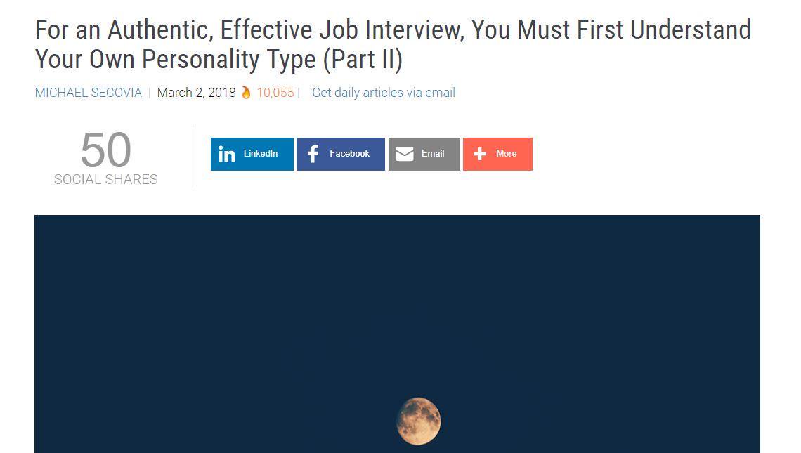 Understanding your #personality to give a better #interview, Part 2  fal.cn/4PyS Article via <a href="/RecruiterDotCom/">Recruiter.com</a> #MBTI #interviewing #MyersBriggs #hiring #selfawareness