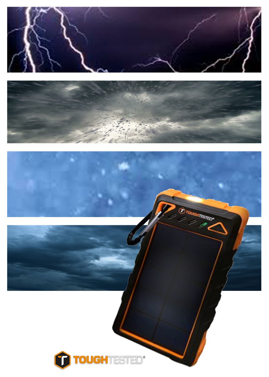 ToughTested's tweet image. Don't let the storms leave you powerless during blackouts. #ToughTested has you covered with the Solar Power Bank. Follow the link to learn more! ow.ly/3FlO30iTByk