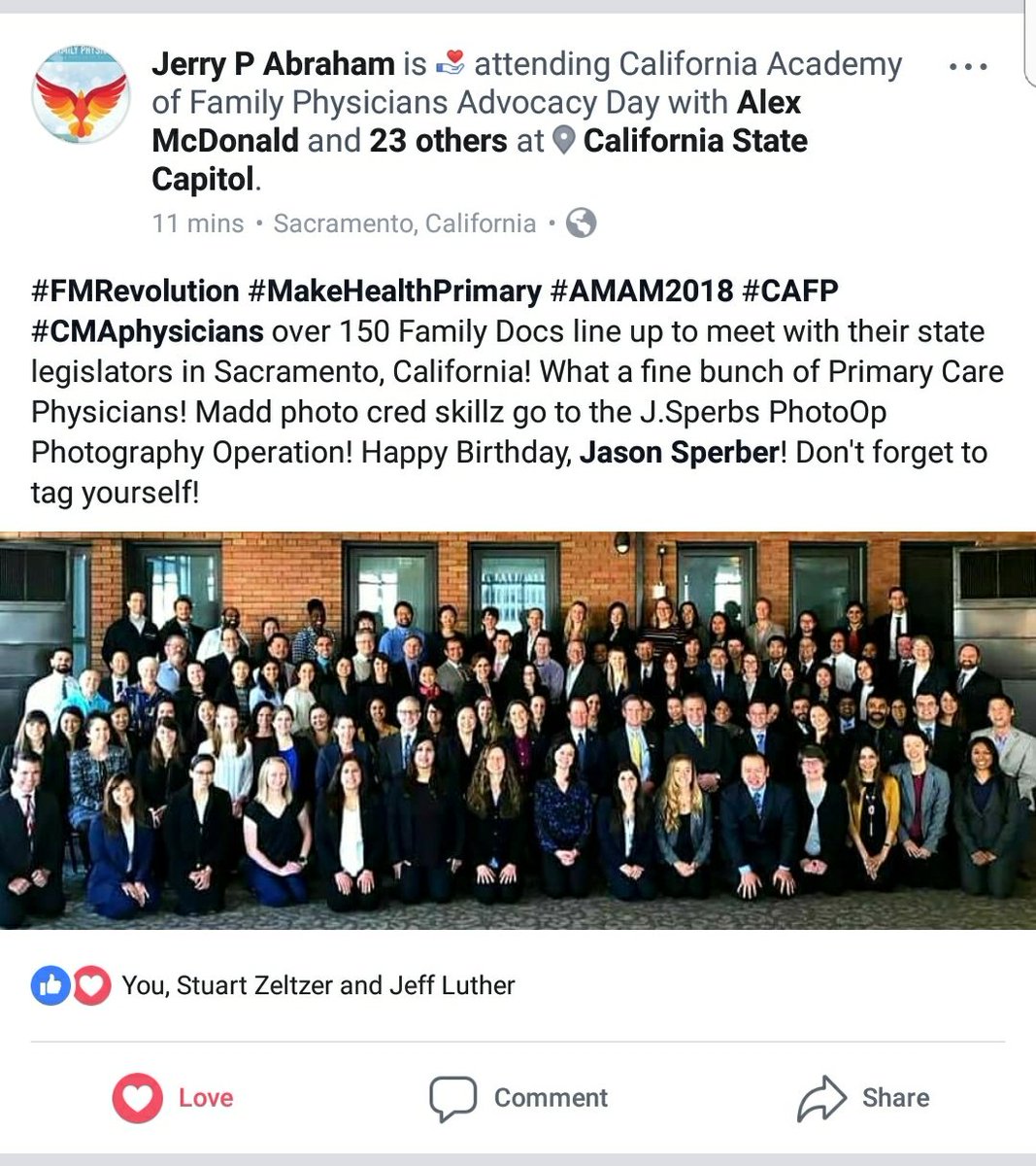 jabraham's tweet photo. #FMRevolution #MakeHealthPrimary #FamilyMedicineFierce #CAFP #CMAphysicians #AB2895 #AMAM2018 #bestlobbydayever!!! over 150 Family Docs line up to meet with their state legislators in Sacramento, California! What a fine bunch of Primary Care Physicians! https://t.co/EK6kFo8P8N