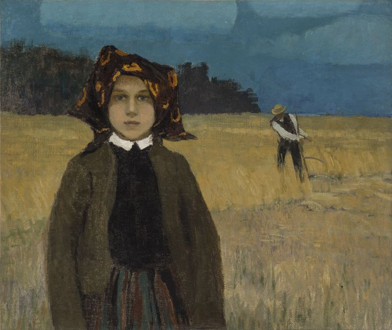 MuseeOrsay's tweet photo. Une jeune fille fascinante et secrète, un moissonneur solitaire, un ciel orageux... Chargée d'une étrange tension, cette oeuvre du Letton Johann Walter est à découvrir à partir du 10 avril dans l'expo #AmesSauvages. Le symbolisme dans les pays baltes". ➤https://t.co/cpGlnRDK1y https://t.co/vAJO1KQ94g