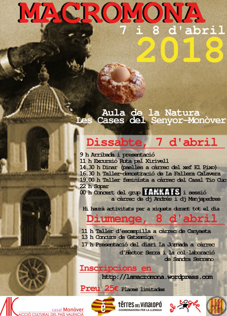 laccent's tweet photo. Ja tenim el cartell de la #Macromona2018! A #Monòver, on si no? https://t.co/30wsklzkxw