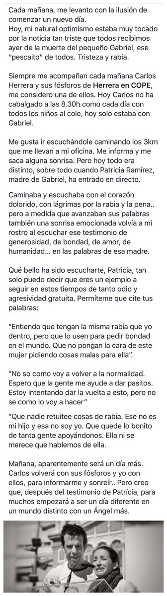 RemediosMalaga's tweet photo. Sin odios y apretando los dientes... #niñogabriel 🐟 https://t.co/DSU0Vjo3Dg