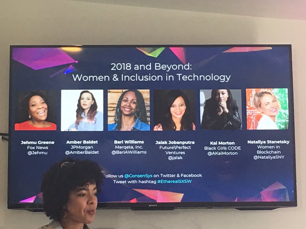 🙌 <a href="/AmberBaldet/">Amber ☘️</a> on how if men really care about inclusion they'll do the work themselves to bring diversity into their teams &amp; activities rather than just talking about it publicly and getting pats on the back, w/o real action #WomeninBlockchain #sxsw #blockchain <a href="/WiBlockchain/">Women in Blockchain</a>