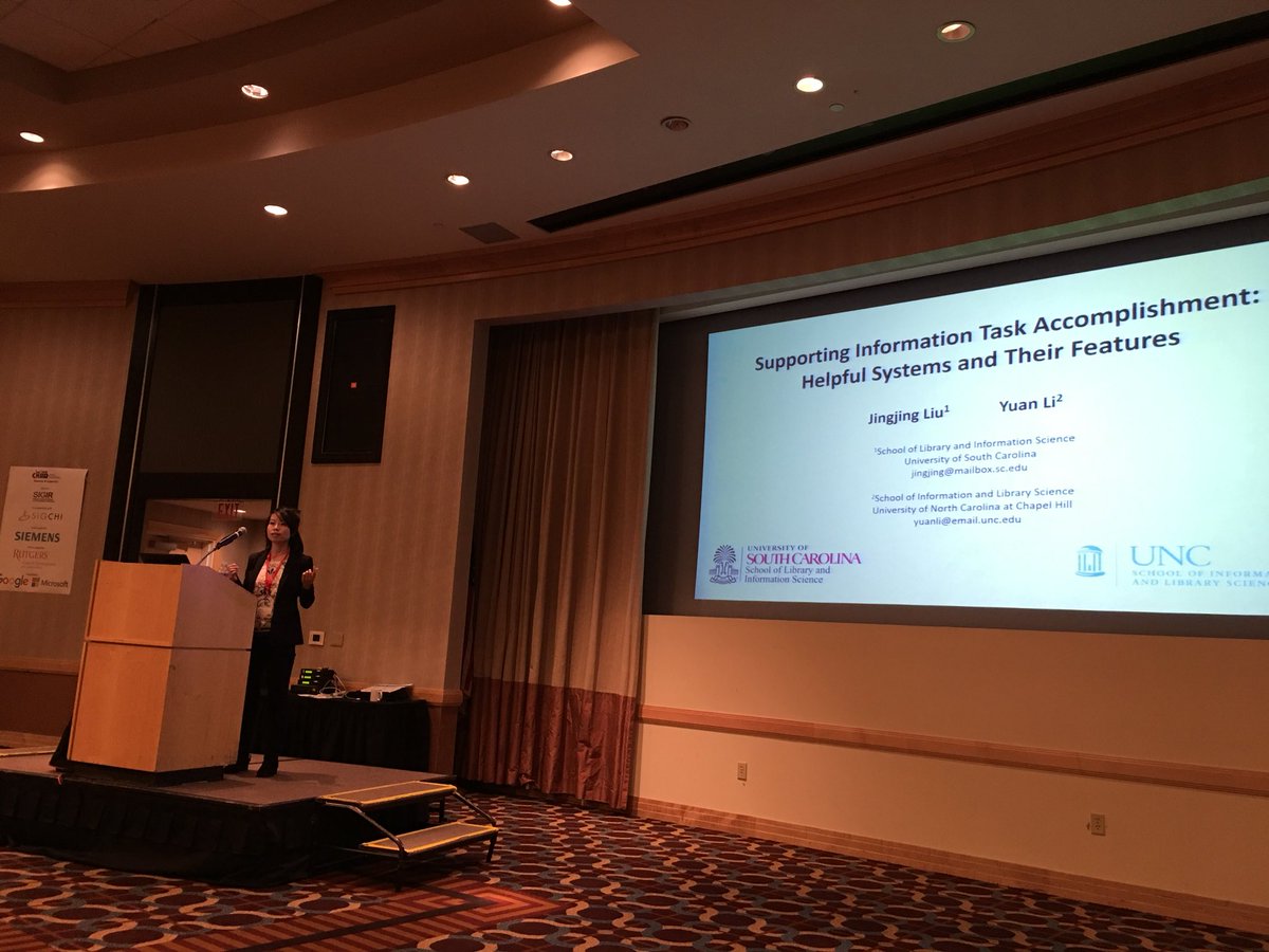Yuan Li presenting her boaster on work with Jingjing Liu to understand how systems can help support infotasks #chiir2018 <a href="/ACM_CHIIR/">ACM CHIIR 2026</a> <a href="/sigirf/">SIGIR Filter</a>