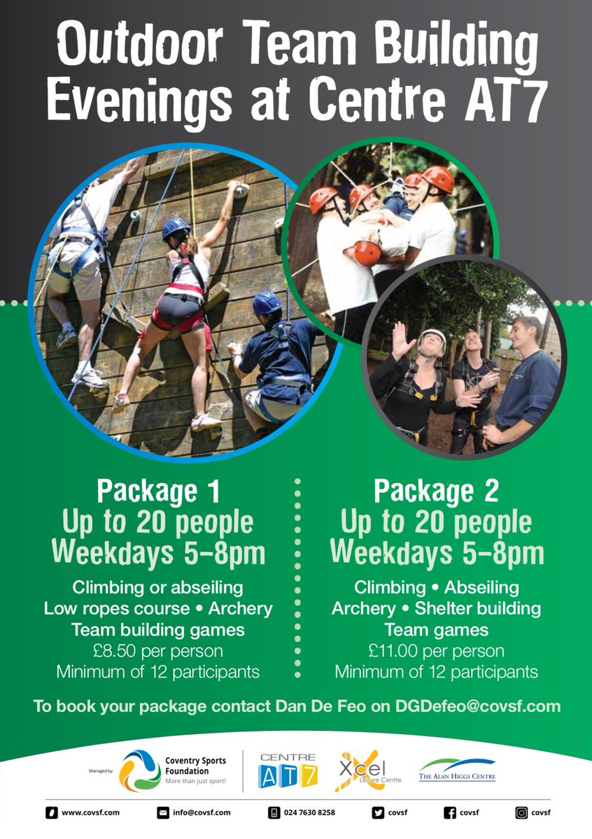OutdoorCSF's tweet photo. We have a variety of packages available at Coventry’s Only Outdoor Adventure Area @COVSF @StLaurencesCE @CoventryUpdates @86thScouts @covevents @Coventry2021 @Covonthemove @coventry_kids @covcampus @FoleshillWMP @FoleshillFire @FriendFoleshill @CourthouseGrn @edgewickprimary https://t.co/2Es4T9khzw