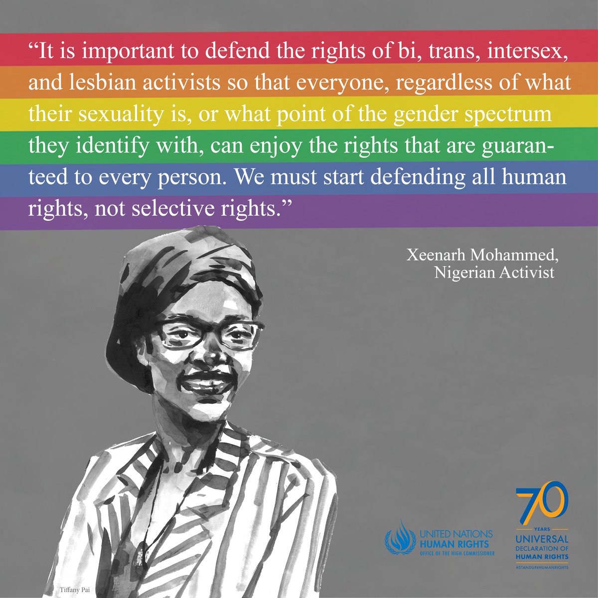 “Bi, trans, intersex, and lesbian activists must be protected and their rights defended without selectivity” – Nigerian rights defender, Xeenarh Mohammed

The #TimeIsNow: #CSW62 must acknowledge and protect women human rights defenders #StandUp4HumanRights