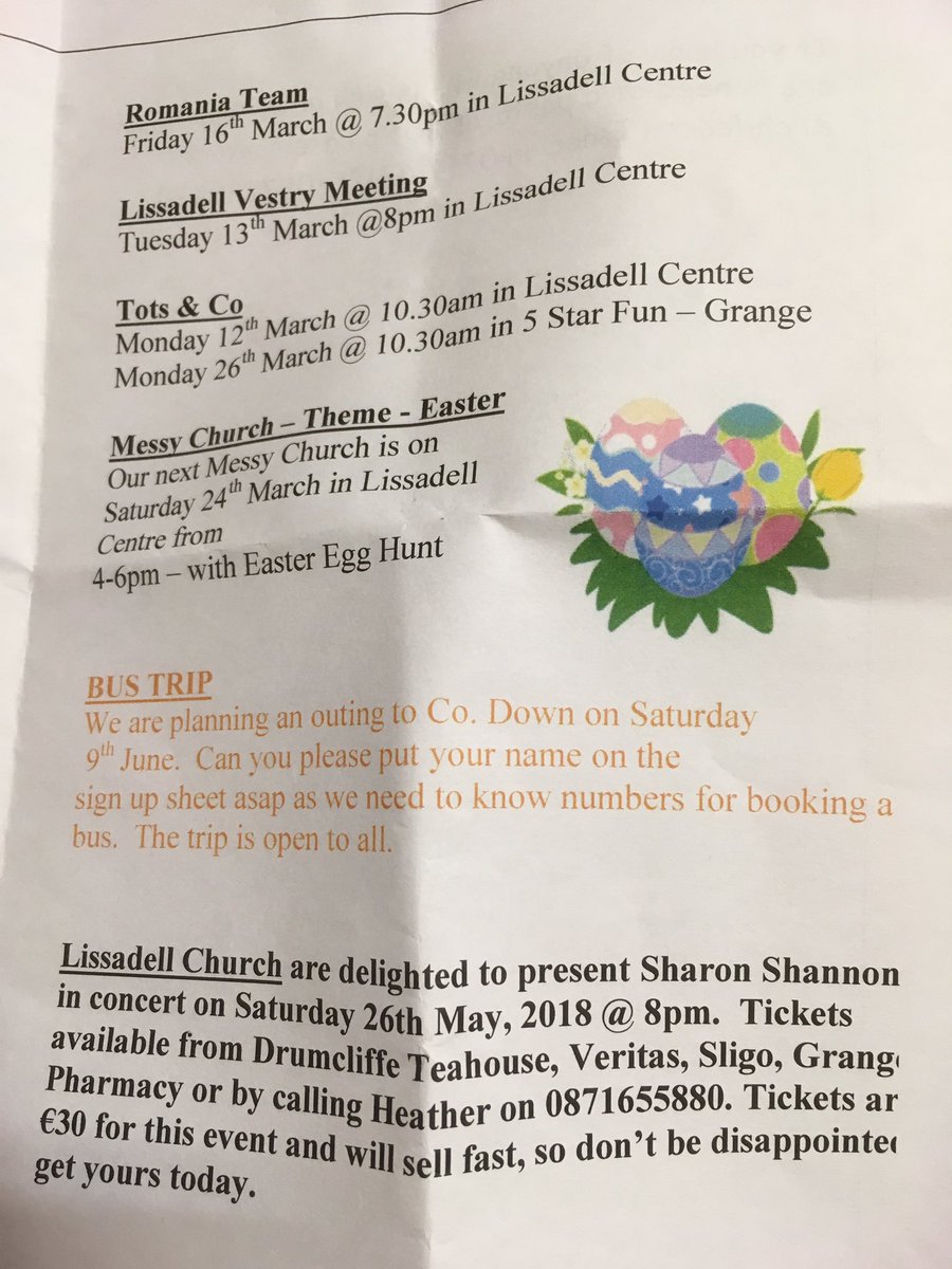 LissAndMunnCOI's tweet photo. @DrumcliffeCOI @LissAndMunnCOI Newsheet #newsheet #parishnews #events https://t.co/UOwicAqVeE