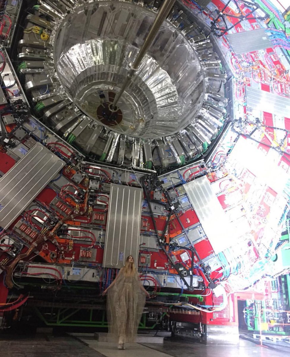 Nick Knight shooting Iris Van Herpen at <a href="/CERN/">CERN</a> Hadron Collider. 
Fashion and physics. I am crying. #GIVEMEMORE