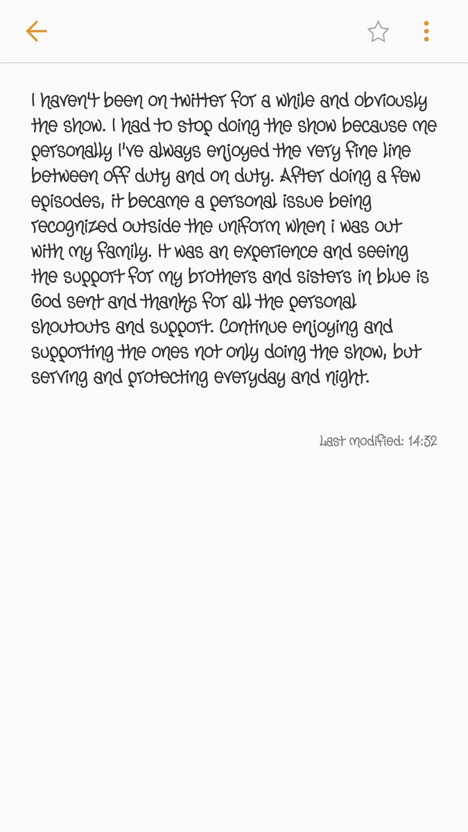 For those that have been asking where I've been just a quick message/update. <a href="/K_Law124/">Kevin Lawrence</a> thanks for the encouragement. <a href="/LivePdFans/">🔴#LivePD</a> <a href="/LivePdFantasyLG/">PascoK9Fans</a> @LadiesOfLivePD <a href="/LivePDNation/">Benny</a> thanks for the love!!