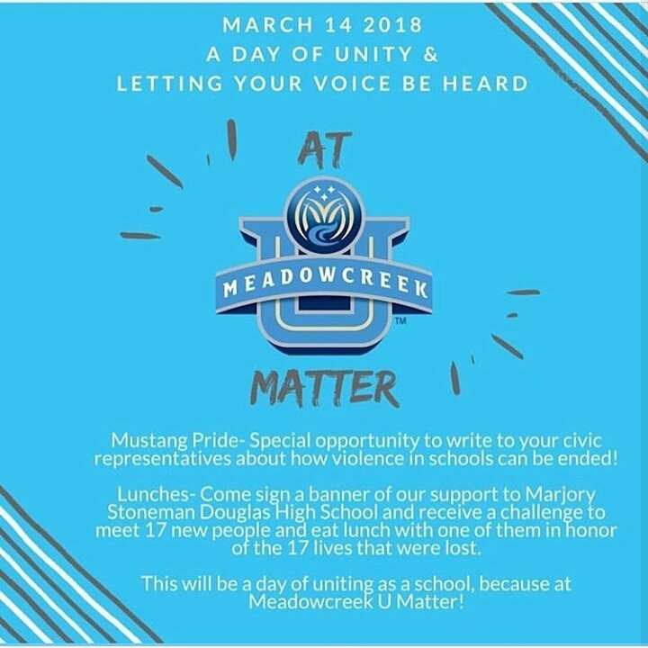 _MHSKeyClub's tweet image. Have your voice heard and wear Meadowcreek blue on Wednesday!!!!!