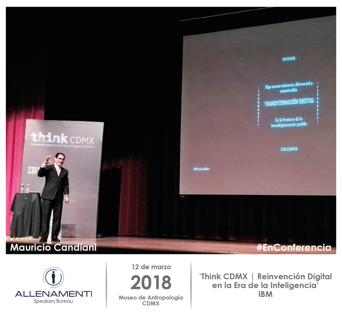 Allenamenti's tweet photo. "Una empresa no debe tener una lista de 'ser', sin tener otra lista de 'dejar de hacer’”, Mauricio Candiani #EnConferencia para #ThinkCDMX | Reinvención Digital en la Era de la Inteligencia de IBM en el Museo de Antropología. https://t.co/fN1l7eZF1B