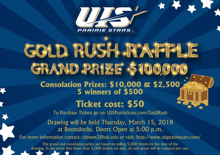 We are just 3 short days away from our big Gold Rush Raffle!  Haven't purchased your tickets?  No problem!  Purchase online today or at the door on Thursday at Boondocks. uisprairiestars.com/goldrush