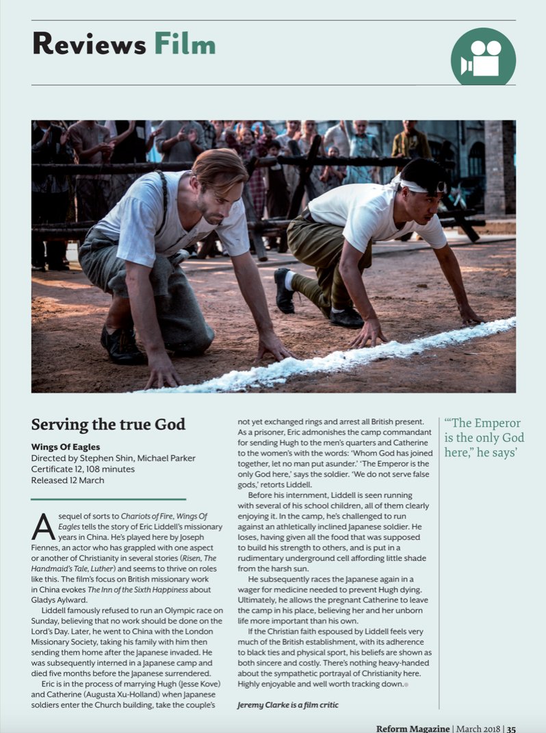 OWOEfilm's tweet photo. Check out the review of #OnWingsofEagles from the March edition of @Reform_Mag!
https://t.co/WNnIEZTOUF https://t.co/5kLHedDsm3
