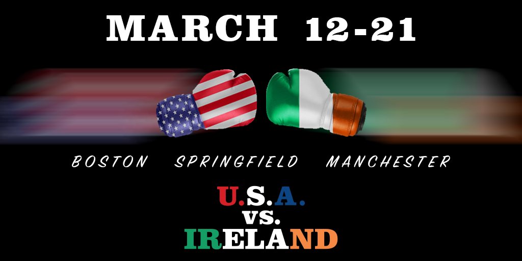 Set you ⏰ for 7 pm EST to catch the first night of #USAvsIRL LIVE from Boston! 🥊  Watch ➡️ go.teamusa.org/2nX3Vjc https://t.co/BWauQjHDpw