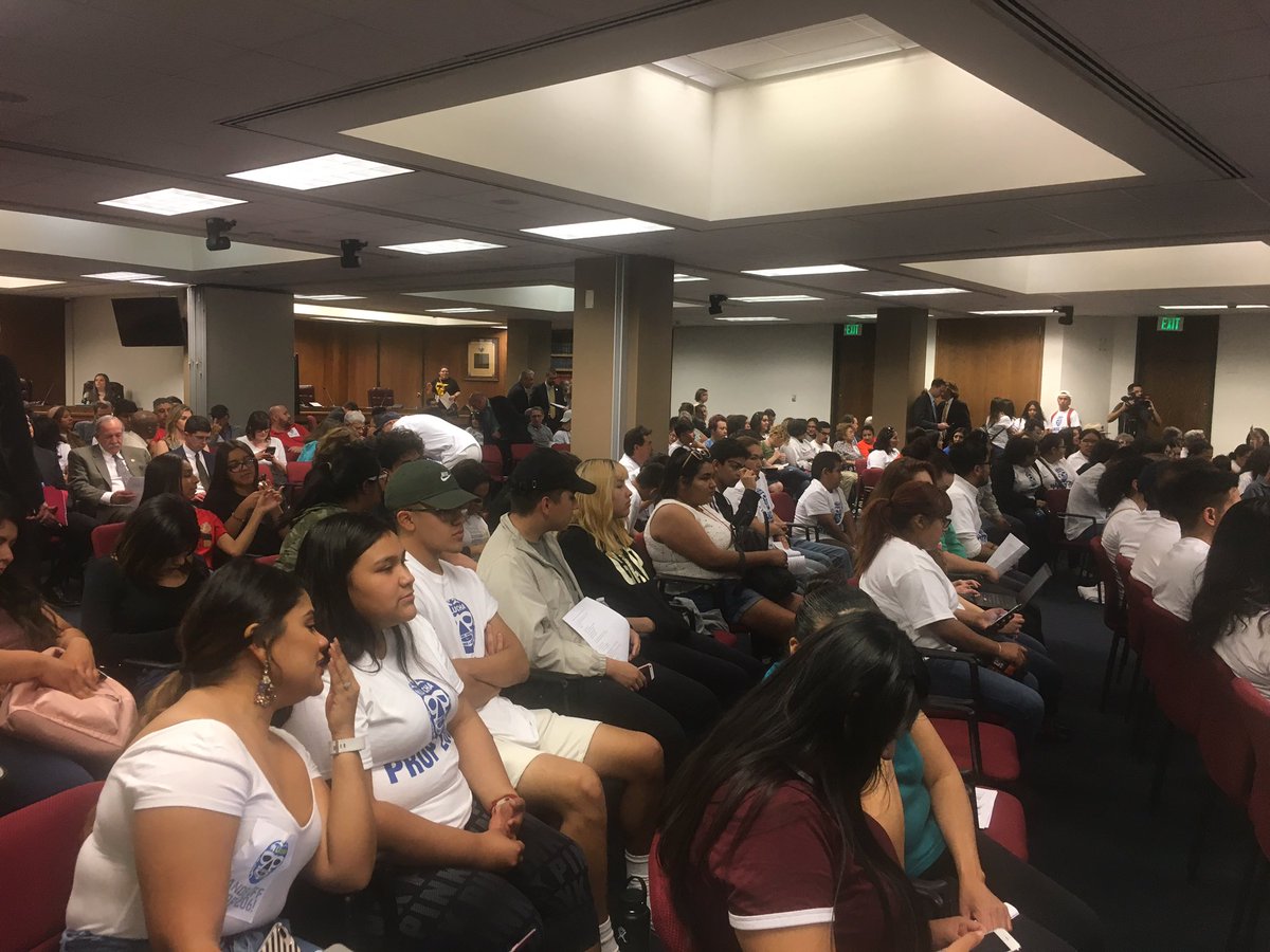 LUCHA_AZ's tweet photo. HAPPENING NOW: Over 100 people are here at the AZ State Senate hearing to protect #Prop206 Let's take care of our working families!
#HandsOffProp206
#Prop206Works https://t.co/NiV48kb8T6