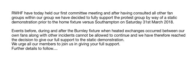 Statement regarding protesting and our game against Southampton on the 31st.