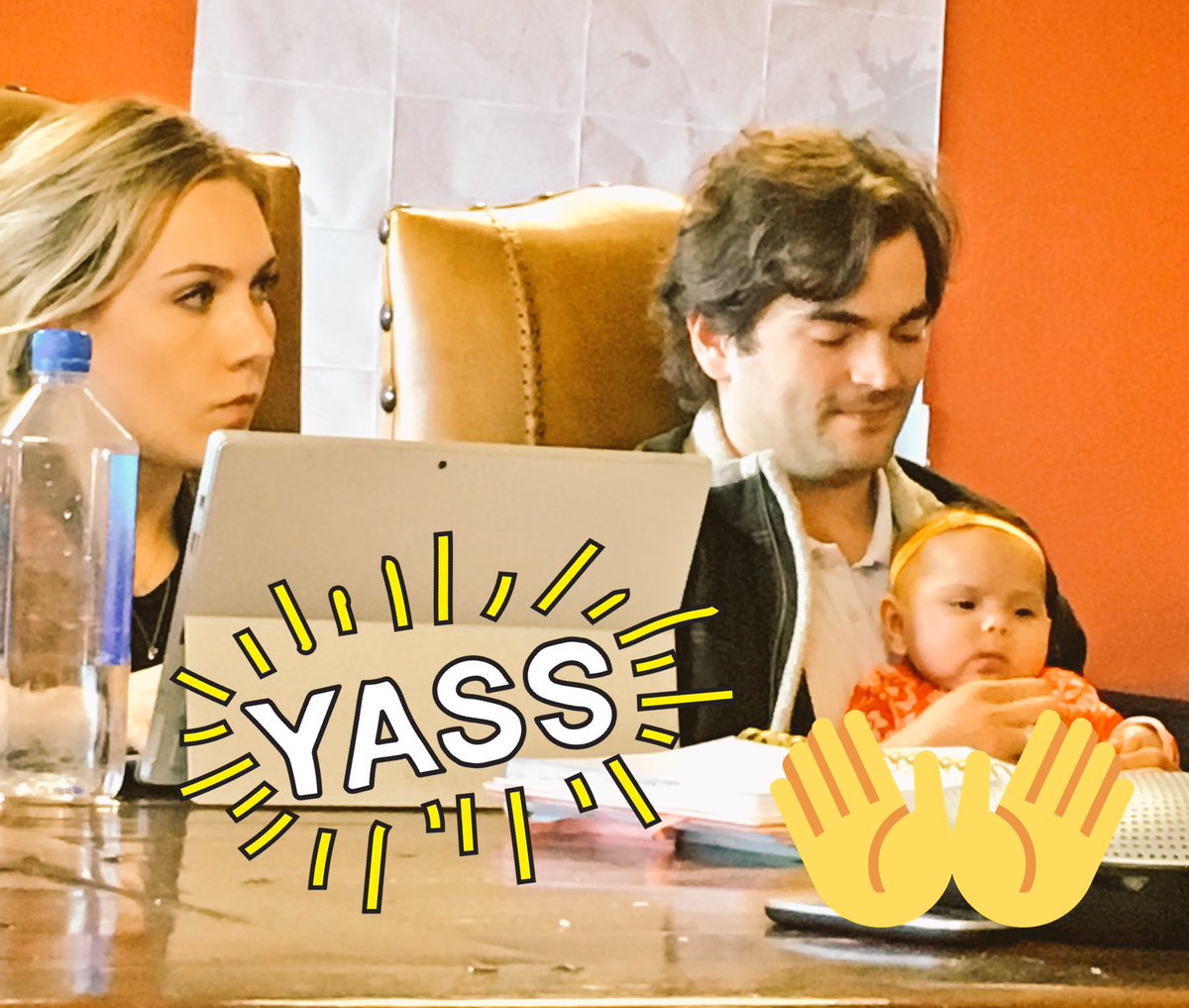 JulieAtLNC's tweet photo. Meetings be like... #agencylife #lopeznegrete #babies #futureAdGals #cats https://t.co/xFDfWliRJK