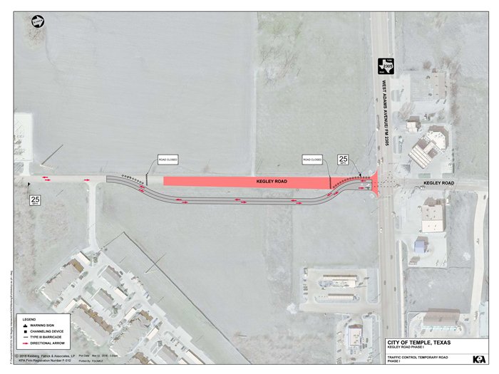 City of Temple, TX on Twitter "Kegley Phase I Road Construction to