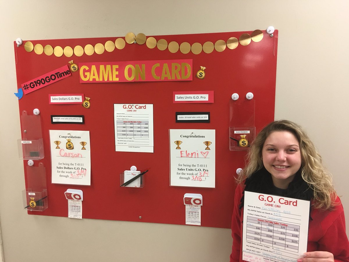 Last week’s Top Sales Units G.O. Pro was Eleni! 💪🏼She added to our guest’s basket &amp; took the winning spot on our G.O. Board 🎯🙌🏼 #G190GoTime 💰🛒 #celebratingsales